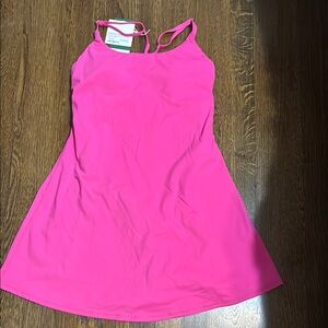Halara easy peasy bright pink athletic dress